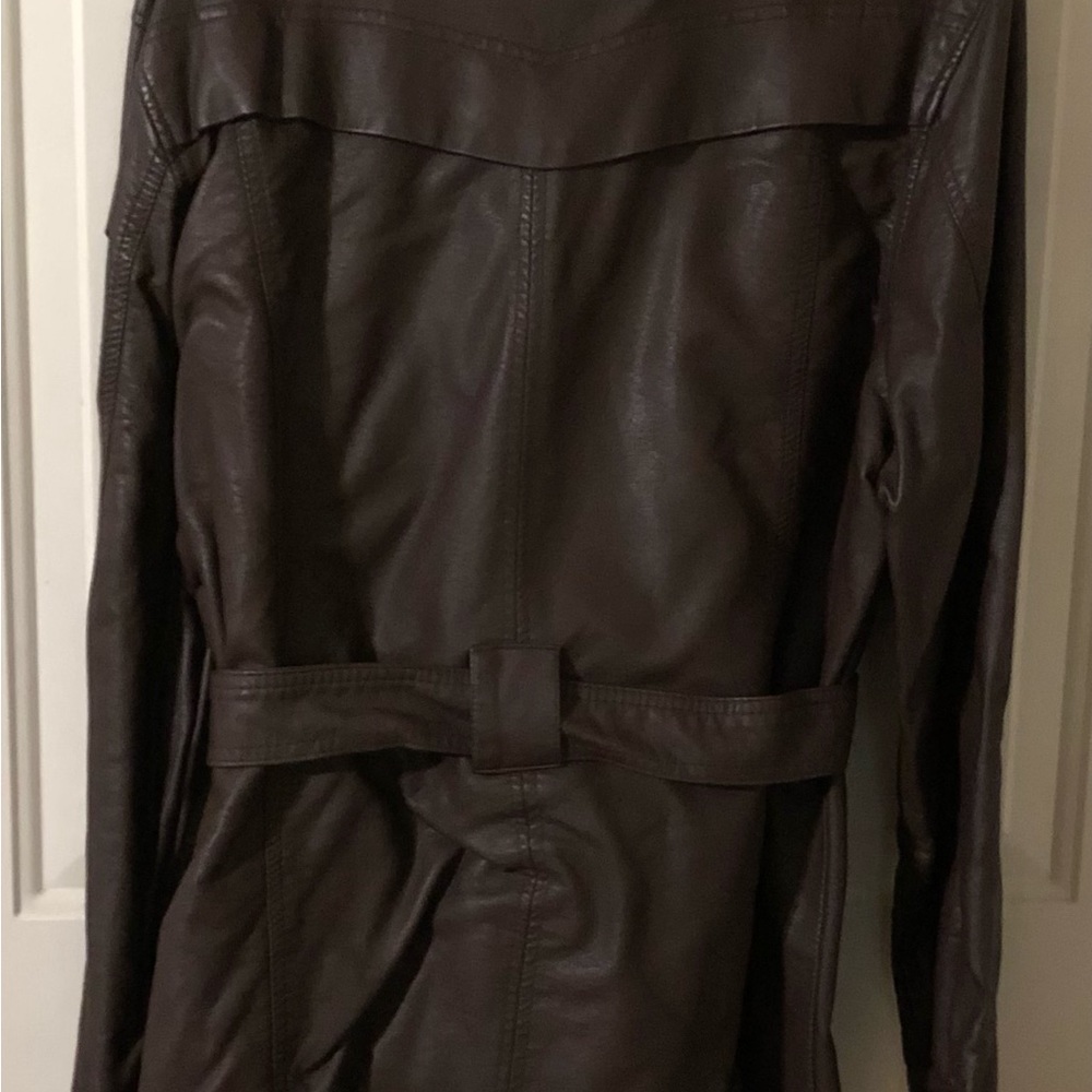 Joujou brown fax leather jacket - Picture 3 of 4